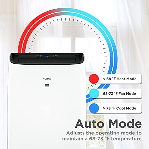 TURBRO 14000 BTU Portable Air Conditioner and Heater with Dehumidifier and Fan
