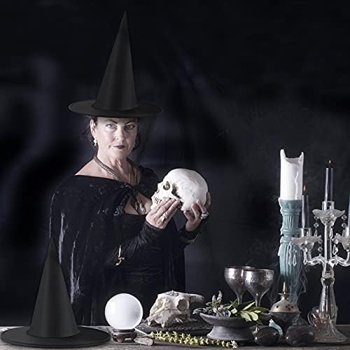 LeeLoon Halloween Witch Hats 14 Pack Black