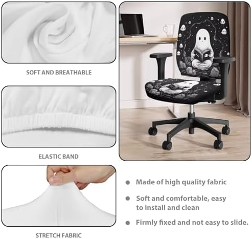Cute Ghost Design Office Chair Covers 2 Piece