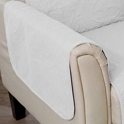 Great Bay Home Elenor Collection Sofa Slipcover White Sand 1