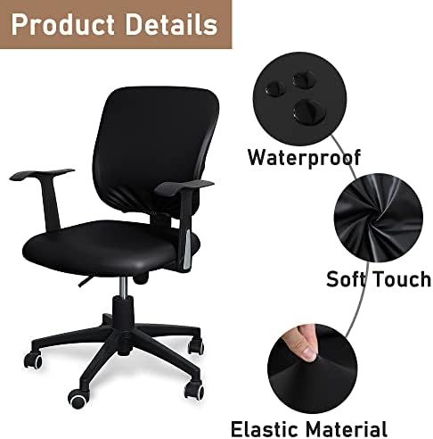 lygooh Waterproof Seat Cover for Rotating Office Chair