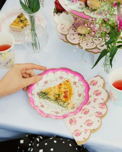 Talking Tables Pretty Floral Paper Plates 6 Designs Pack of 24