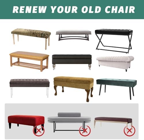 FUANGUI Waterproof Bench Cover for Dining Chairs and Stools