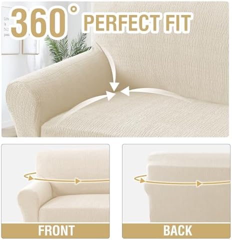 HVERSAILTEX Jacquard Sofa Slipcover Waterproof Protector for Kids and Pets