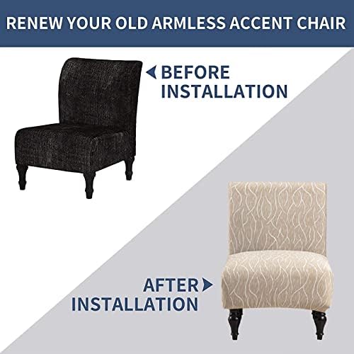 Eco-Ancheng Removable Armless Chair Slipcover 1