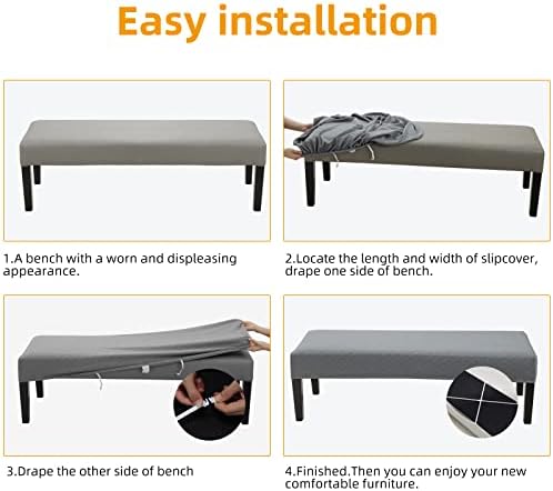 Waterproof Dining Bench Cover for Kitchen and Living Room