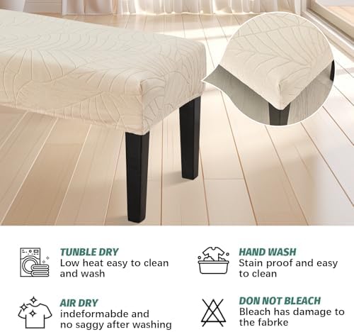 FUANGUI Waterproof Bench Cover for Dining Chairs and Stools