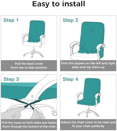 Halloween Office Chair Cover with Armrests Stretchable and Removable