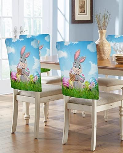 Easter Bunny Dining Chair Covers Set of 4