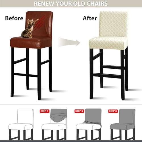 Lellen Jacquard Pattern Bar Stool Covers