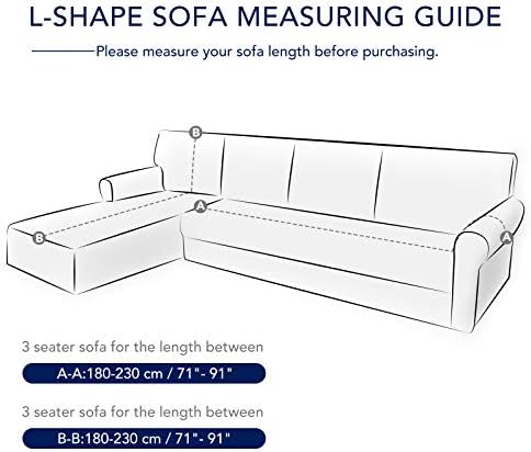 PureFit Super Stretch Sectional Couch Covers 2 pcs 1