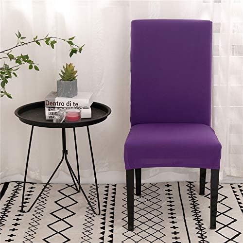 Chickwin Deep Purple Dining Chair Covers 6 Pack 1