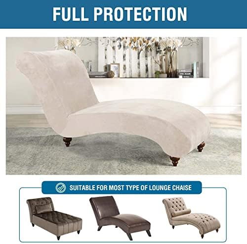 HVERSAILTEX Velvet Chaise Lounge Cover for Living Room 1