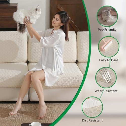 OHSIO Couch Cover Stretch Sofa Slipcover Pet Friendly