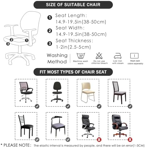 FORCHEER Office Chair Seat Covers Black