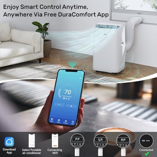 DuraComfort Portable AC with Dual Motors and App