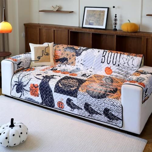 Cmfshape Halloween Skidproof Sofa Slipcover - Easy Fit and Washable