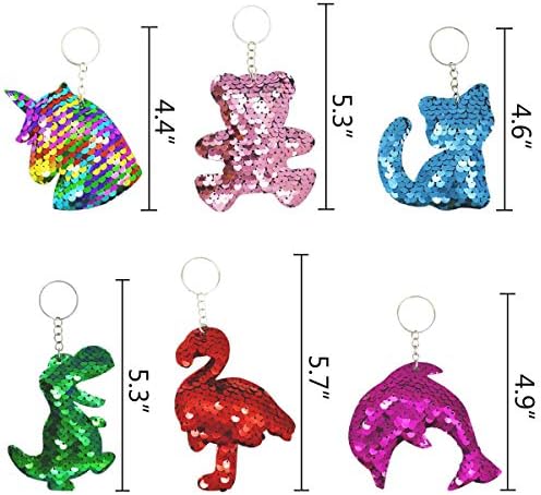 TTSAM 20 Piece Reversible Mermaid Sequin Keychain Set