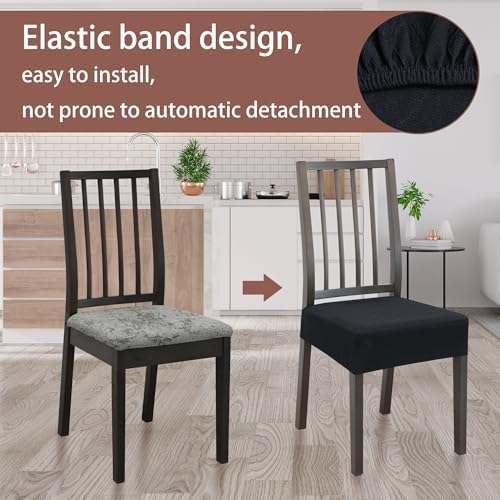 Dining Chair Covers Set of 6 with Zipper 1