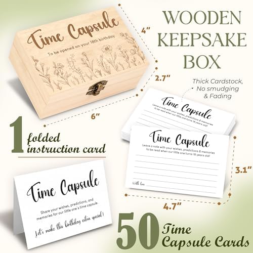 Woodamore Time Capsule Box 1st Birthday Keepsake