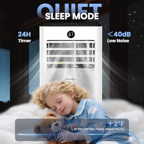 10000 BTU Portable AC Unit with Remote Fan Sleep Timer