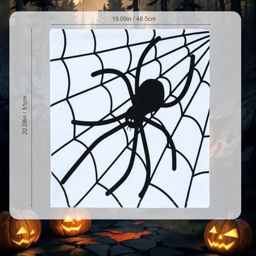 Halloween Chair Covers with Spider and Skeleton Design Set of 4