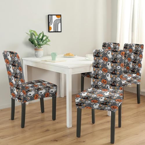4 Pcs Halloween Dining Chair Covers