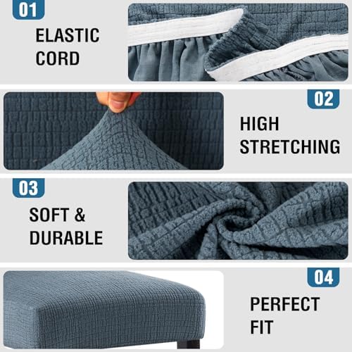 HVERSAILTEX Waterproof Barstool Covers Set of 4 Stone Blue 1