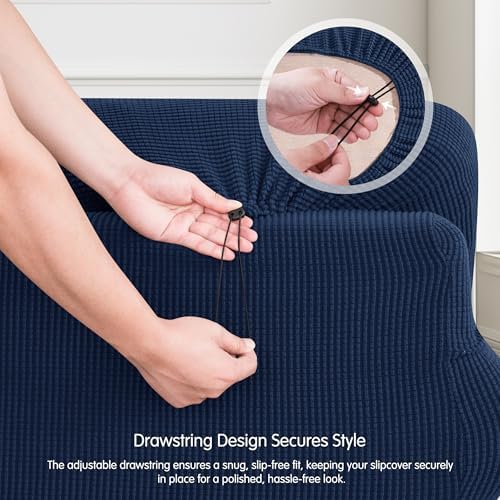 CHUN YI 7 Piece Couch Covers for 3 Cushion Couch