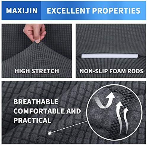 MAXIJIN Stretch Chair Cover with Arms for Living Room