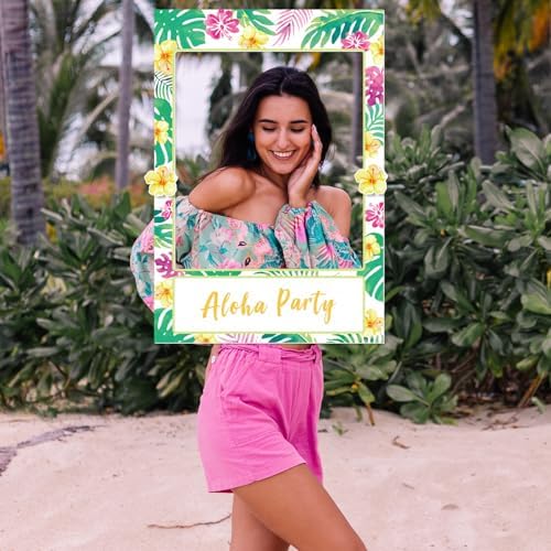 Moon Boat 2 In 1 Luau Photo Booth Frame Props 1