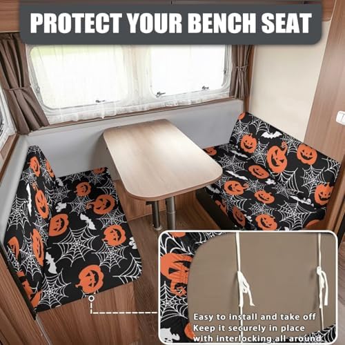RV Dinette Cushion Covers Stretch Camper Slipcovers for Travel Trailer Couch