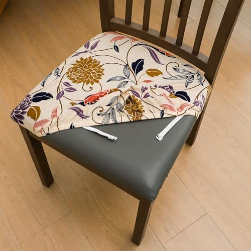 FORCHEER Waterproof Dining Chair Seat Covers Set of 4 1