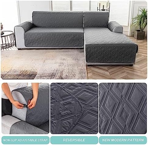 Genina 100 Waterproof Sectional Couch Covers for Dogs and Kids