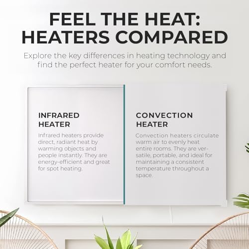 EconoHome Wall Mount Space Heater Panel - 400W with Thermostat and Heat Guard