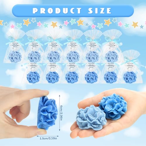 Demissle Hydrangea Soap Wedding Favors 20 Pcs Blue