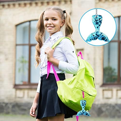 Batiyeer 24 Pcs Reversible Mermaid Sequin Keychains