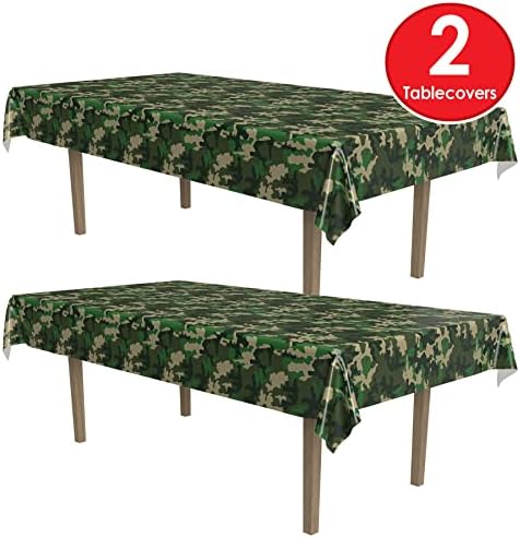 Beistle Camo Table Covers 54 x 108 2 Pack