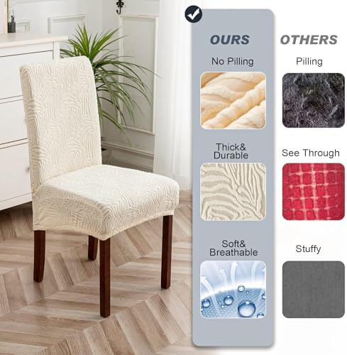 Yueang Dining Chair Covers 2 Pack Beige 1