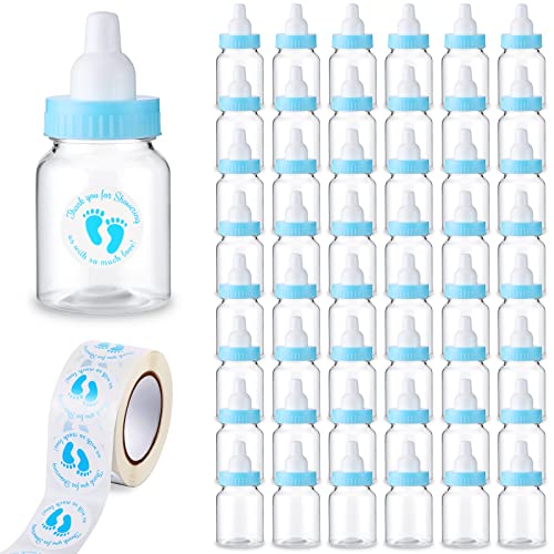 Tondiamo 48 Pcs Blue Baby Shower Candy Jar Favors