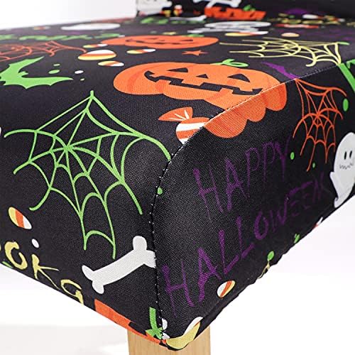 XAMSHOR Halloween Chair Covers Set of 4 Black 1