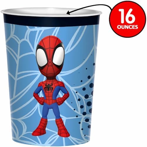 Blue Spidey Amazing Friends 16oz Plastic Favor Cup Pack of 1