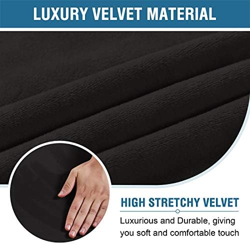HVERSAILTEX Velvet Office Chair Covers Universal Stretchable Removable Machine Washable