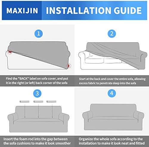 MAXIJIN Stretch Chair Cover with Arms for Living Room