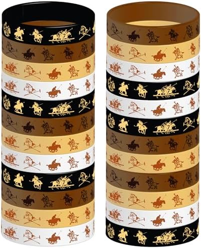 CupaPlay 24PCS Polo Themed Rubber Bracelets