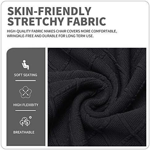 Deisy Dee Gaming Chair Slipcover Stretchy Black
