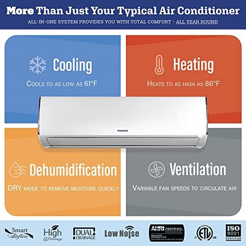 Pioneer Diamante Series Ductless Mini Split Air Conditioner Inverter Heat Pump Full Set
