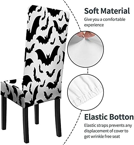 WONDERTIFY Bats Chair Covers for Halloween Decor 1