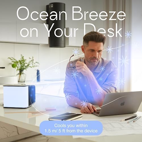 Evapolar Evasmart White Cooling Fan for Desk and Camping