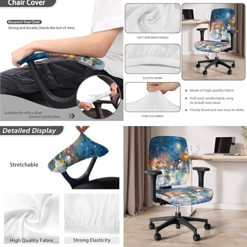 Lotusorchid Christmas Snowman Computer Chair Slipcovers